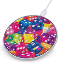 Colorful Dices Phone Charger Magnetic Charging Pad Anti-Slip with USB Cable