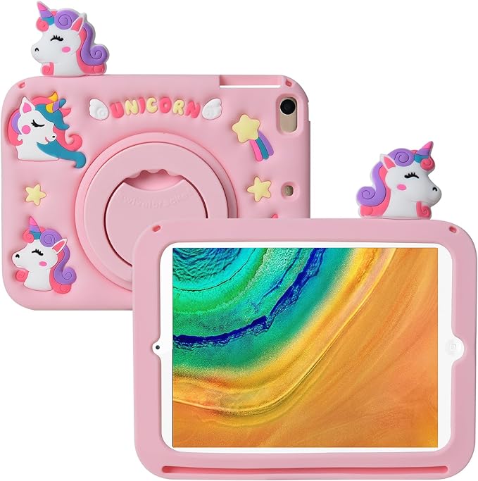 Cartoon Case for Samsung Galaxy Tab A8 10.5 2022MONEHOYSY Cute Soft Silicone Kickstand [Drop ProofShock ProofAnti Slip] Back Stand Cover Case for Kids Children Teens Girls Boys (House-2)