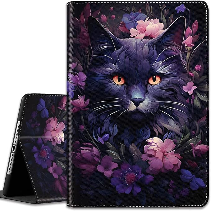 Cat & Purple Flower