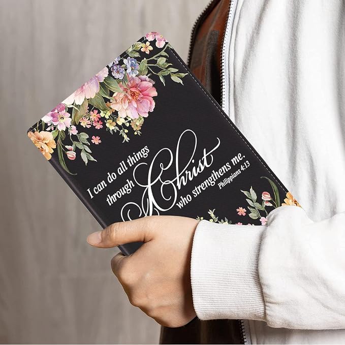 Floral Quote Bible Verse Philippians 4:13