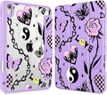 Case for iPad 11 inch A16 2025 Generation 11th / iPad 10.9 inch 2022 10th Gen Buit in Pencil Holder with Shockproof Cover Clear Transparent Back Shell Auto Wake/Sleep Y2K Emo Girl SD166