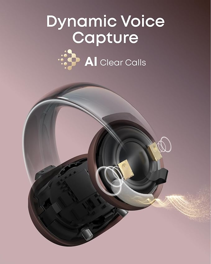 Soundcore AeroClip by Anker Open-Ear Earbuds Clip-On Headphones Adaptive Comfort Clear Calls with 4 Mics and AI Stable Fit 12mm Drivers for Powerful Bass Hi-Res Open-Ring Design