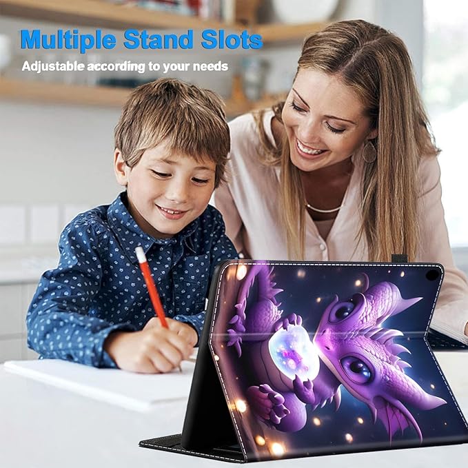 Case Fits All-New Amazon Kindle Fire HD 10 &amp 10 Plus Tablet (13th/11th Generation 2023/2021 Release) 10.1 Durable Shockproof Protective Cover with Auto Wake/SleepBaby Dragon