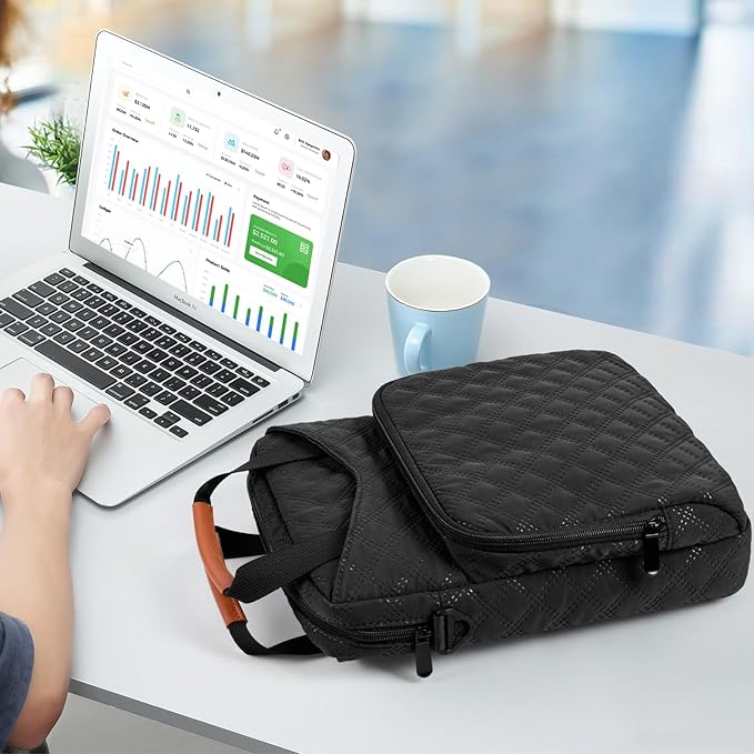 9-11 Inch Tablet Sleeve Bag Padded Carrying Travel Case for iPad Pro 11-in (M4) iPad 10.9 (10th Gen) iPad Air 11-in (M2) Galaxy Tab S9/S8 with Shoulder Strap (Classic Black)