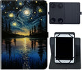 Rossy Universal Tablet Case 8 inch 9 inch PU Leather Stand Folio Protective Cover for 8-9 Tablet Shell Case with 360 Degree Rotatable Kickstand and Multiple Viewing AnglesArt Starry Night