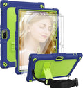 for Vankyo MatrixPad S10 Tab Case YQSAVIOR CUPEISI Coopers YQ10S VIVIMAGE A10 A38 BYANDBY BYYQ10S 10.1 Case Built in Kickstand Shoulder Strap Shell with Screen Protector (Navy+Green/2 Pcs)