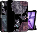 DONGKE for iPad Air 11 Inch Case M4 2026 / M3 2025 / M2 2024 &amp iPad Air 5th 2022 / 4th Gen 2020 10.9 Inch Ultra Thin Soft TPU Back Cover with Pencil Holder Support Auto Wake/Sleep Elegant Flower