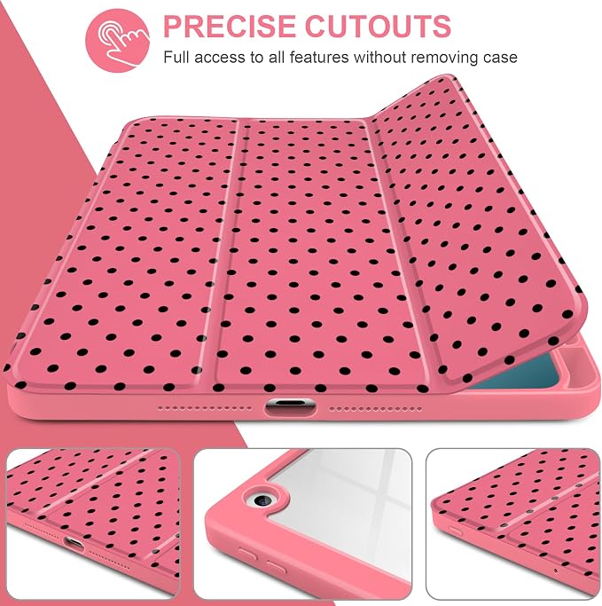 Rose red polka dot