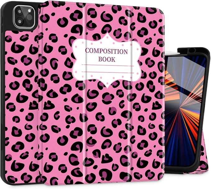 Mektron for iPad Pro M2 11-inch 4th/ 3rd/ 2nd/ 1st Gen Case 2022 2021 2020 2018 with Pencil Holder Tablet Cover with Soft TPU Back Cover for 11 inch iPad Pro Composition Book