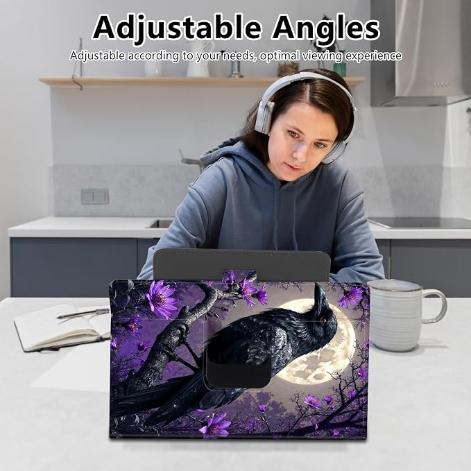 Cute Crow Purple Flower