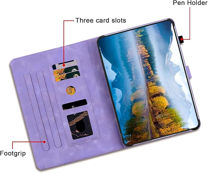 Case for iPad Pro 13 Inch (M5) 2025/ (M4) 2024 Auto Wake/Sleep Supports Pencil Pro and Pencil(USB-C) Magnetic Clasp Stand for iPad Pro 13 Inch Cover Purple