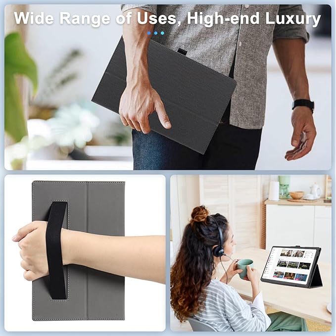 Case for Wacom One 14NOUKAJU Tablet Protection CoverFolding Stand with Pencil Holder and Wrist StrapDrop-ResistantProtection Case for Wacom One 14 Drawing Tablet 14inch(Black)
