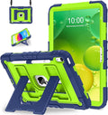 WESOROL Case for iPad A16 11th Generation 11 Inch (2025) iPad 10th Generation 10.9 Inch (2022)i Pad A16 Case Military Grade Shockproof Cases with Pencil Holder Shoulder StrapNavy Green