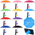10 PCS Mini Umbrella for Phone Sun Shade with Adjustable Fist Hand Suction Cup Stand Mobile Holder Universal Cell Phone Umbrellas for Summer Holiday UV Protection Beach Pool Travel Outdoor Sunshield