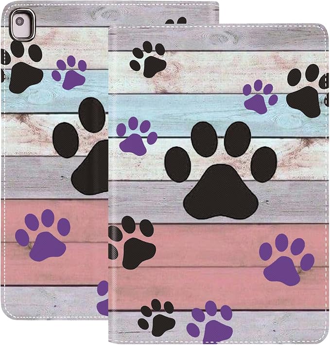 Rainbow Wood Grain Dog Paw