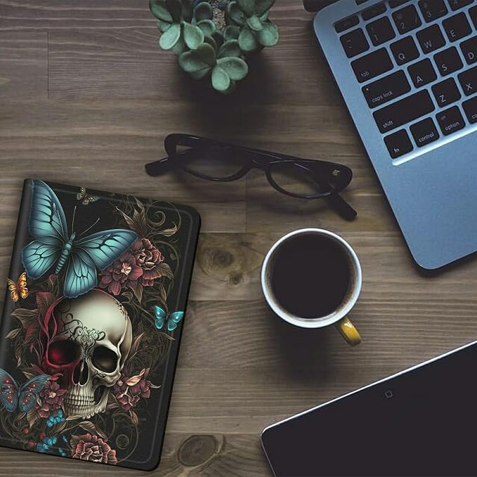 Blue Butterfly Skull