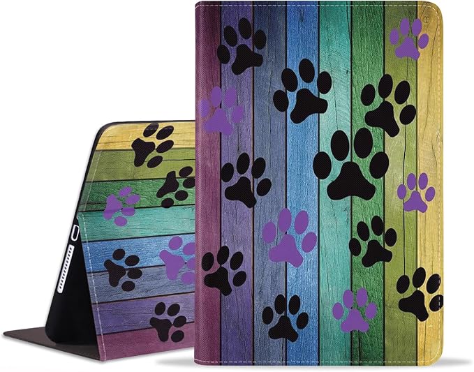 Dog Paw Prints on Wood Pattem