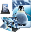 Case for iPad Pro 11 Inch Case M4(2024 5th Generation) Penguin Theme 360 Degree Rotating Stand Protective Cover with Auto Sleep/Wake