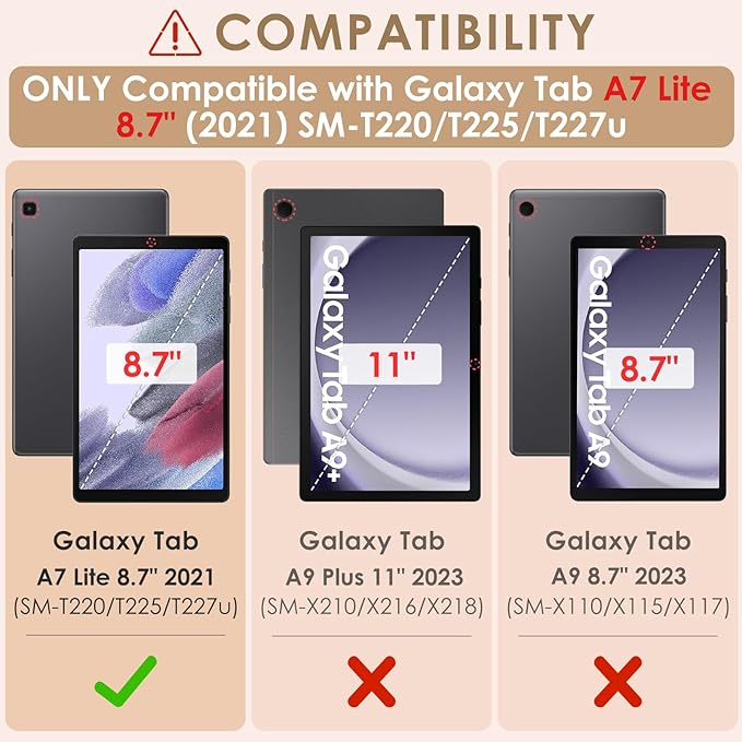 DETUOSI Case for Samsung Tab A7 Lite 8.7 inch 2021 Release SM-T220/T225/T227u Shockproof Protective Cover for Galaxy Tab A7 Lite 8.7 inch (360°Rotatable Stand &amp Shoulder Strap) Camouflage Blue