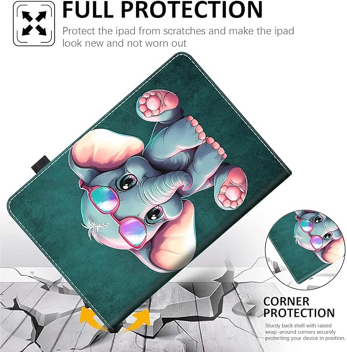 Case for Amazon Fire Max 11 Tablet (13th Generation 2023 Release) Multi-Angle Smart Stand Cover Auto Sleep/Wake for Fire 11 Max TabletCute Elephant