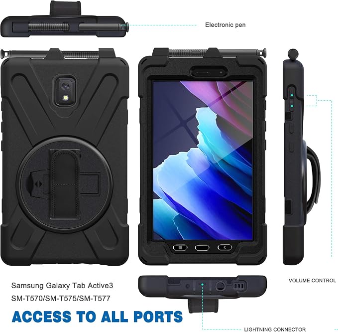 Galaxy Tab Active 5/3 8.0 Case-Black