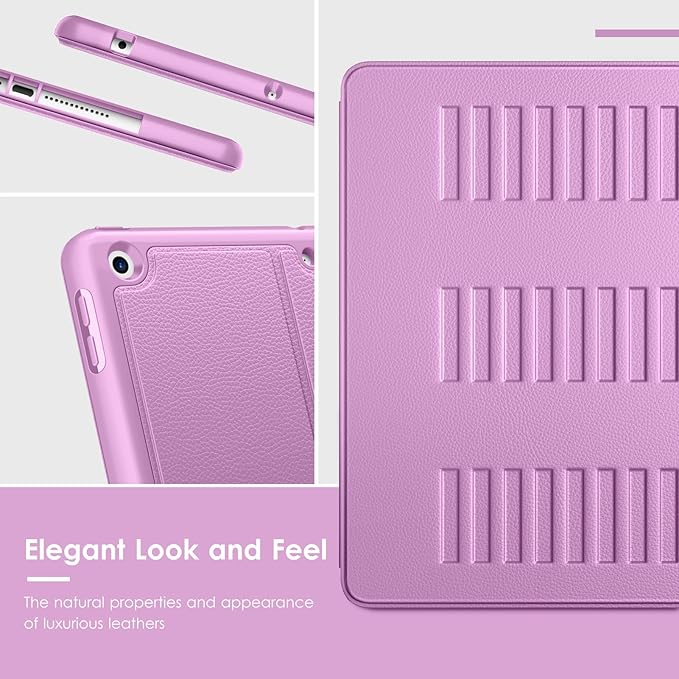 VIKESI Case for iPad 9th / 8th / 7th Generation 10.2 inch (2021/2020/2019 Released)Multiple Angles Magnetic Stand CoverShockproof BackPencil Holderand Auto Sleep/WakePurple