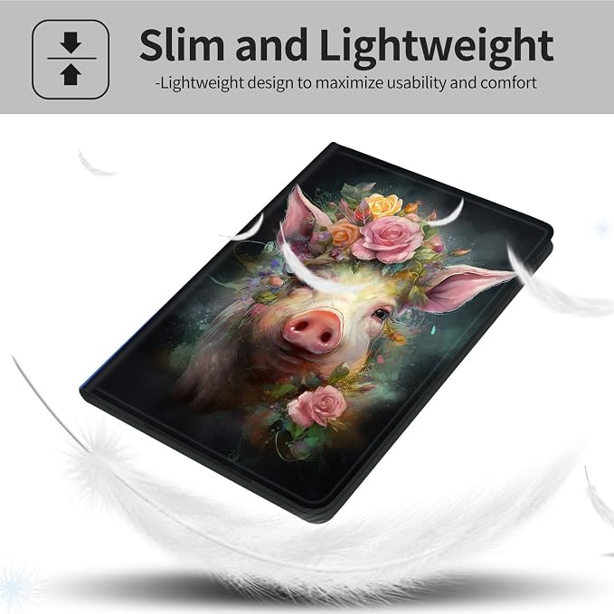 Cute Pink Flower Pig