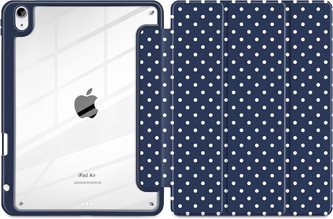Navy Blue white dot