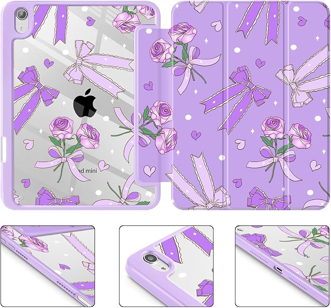 Bow & Rose Purple