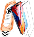 UniqueMe for iPhone 14 Screen Protector - [Military Grade Shatterproof &amp 9H+ Hardness] Screen Protector 14 Tempered Glass Full Coverage Protection Easy Installation 2 Packs