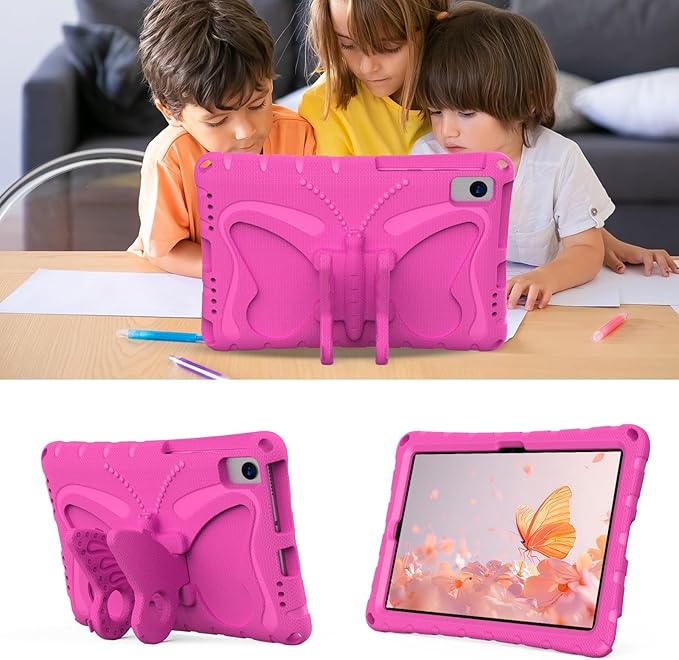Case Compatible with Lenovo Tab M10 Plus 10.3 Inch/K10 10.3 TB-X606F/TB-X606X/TB-X6C6F/TB-X6C6XLightweight Shockproof Case EVA Foam Cover Stand Cover for Boys Girls(Rose Red)