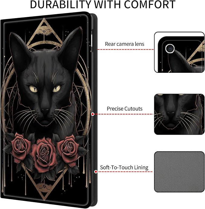Black Cat and Roses