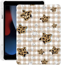 Cute Grid Star Checkered for iPad 5th/6th Generation Case with Pencil Holder Auto Sleep/Wake Leather Soft TPU Back Cover for iPad 9.7 Inch