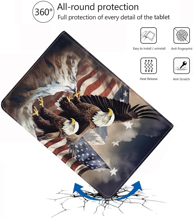 Patriotic American Flag Bald Eagle