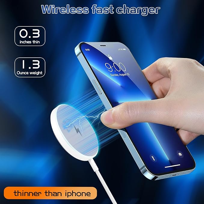 Magnetic Wireless Charger for iPhone 16 15 Wireless ChargingFast Mag-Safe Charger 2Pack 6FT with Apple USB C Charging Block for iPhone 16 Pro Max/16Pro/15 Pro/16/15/14/13/12/Plus/AirPods 3/2/Pro 2