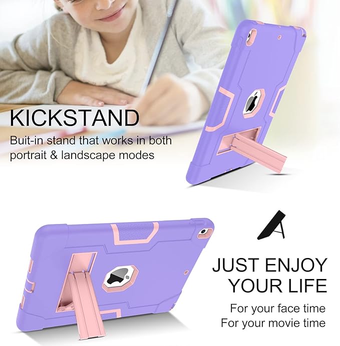 BENTOBEN for iPad Air 3rd Generation Case iPad Pro 10.5 2017 Case 3 Layers Heavy Duty Rugged Shockproof Kickstand Protective Tablet Cover for iPad Air 3 10.5 2019 /iPad Pro 10.5Purple/Rose Gold