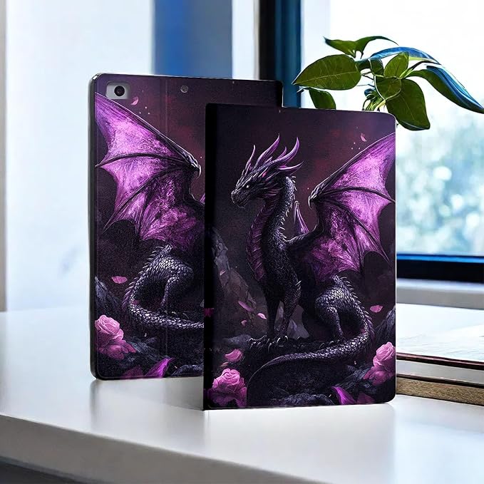 Purple Black Twin Dragons
