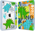 May Chen Slim Case for iPad mini 7 (A17 Pro 7th Generation) 2024 / iPad mini 6 (6th Gen) 8.3 Inch [Built-in Pencil Holder] Shockproof Cover Clear Clear Back Shell Auto Wake/Sleep Dinosaur