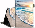 Case for All-New Kindle Fire HD 10 and Fire HD 10 Plus Tablet (11th Generation 2021 Release) - Slim Lightweight PU Leather Cover with Auto Sleep Wake Sunset Beach