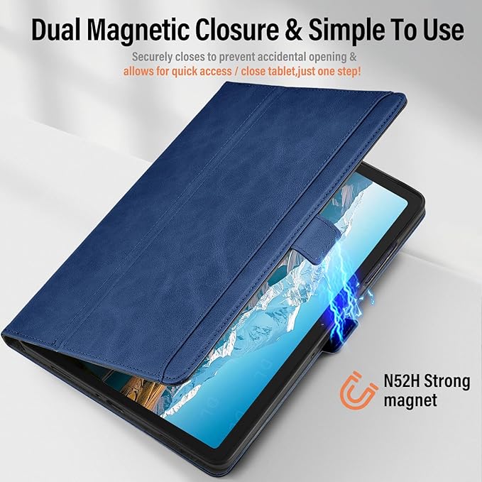 Case for Samsung Galaxy Tab A11+/A11 Plus/A9+ Plus 5G Tablet 11 Inch 2026/2023 (SM-X230/X236/X238/X210/X216/X218u) with PocketMagnetic ClosureMulti Angle CoverAuto Sleep/WakeDark Blue