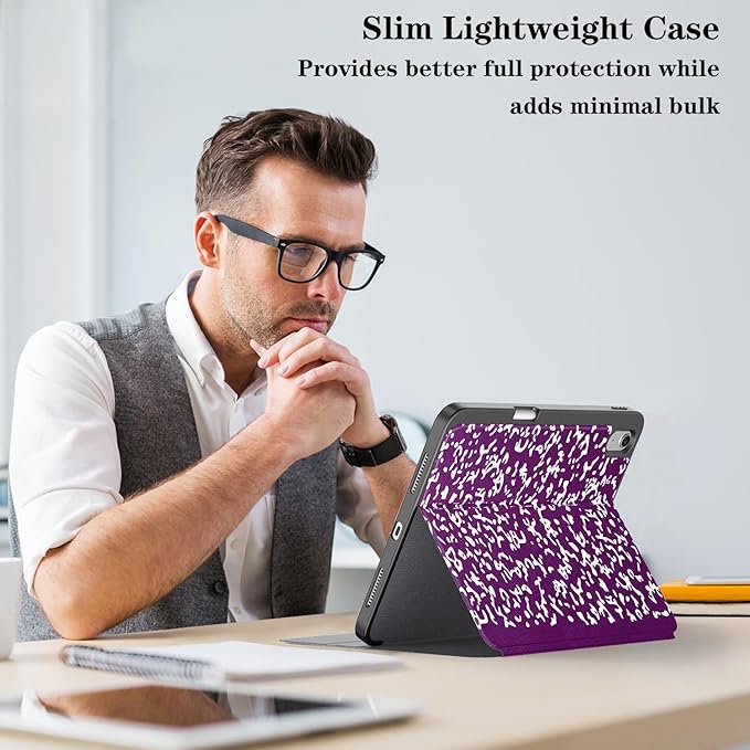 Supveco Case for iPad (A16) 11th Generation 11 inch (2025)iPad 10th Generation 10.9 inch (2022) with Pencil Holder-[Auto Wake/Sleep]Premium Folio Stand Case with Soft TPU Back Cover-New Purple