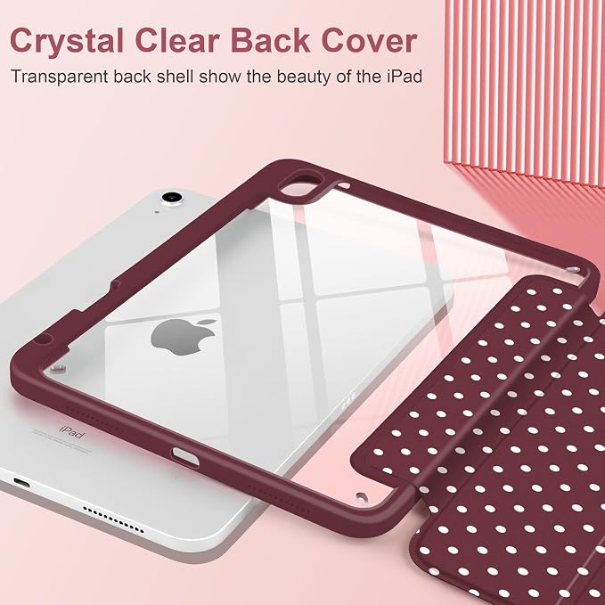 Burgundy white dot
