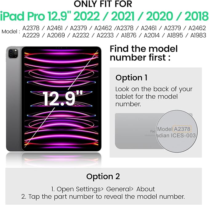SEYMAC Kids Case for iPad Pro 12.9 2022/2021/ 2020/2018 Heavy Duty Protection Shockproof Case with Screen Protector 360° Rotating Stand/Handle/Shoulder Strap Supports Pencil 2 Charging Pink