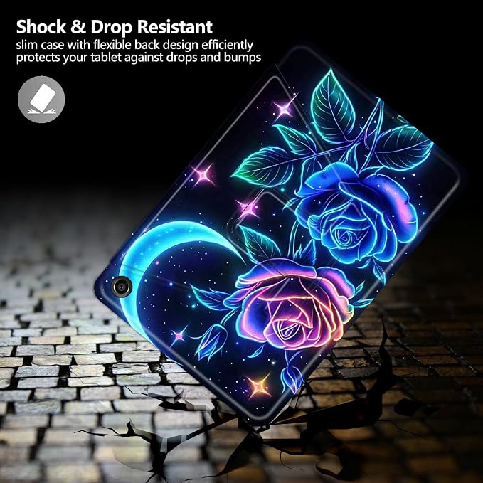 Blue Roses Moon Stars