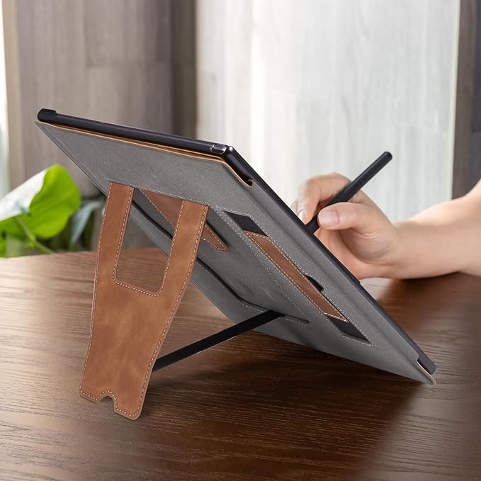 CoBak Stand Case for Remarkable 2 Paper Tablet with Two Viewing Angles- Lightweight and Hard Back Shell Protective Book Folio Cover with Built-in Pen Holder - for 10.3 2020 Released (Brown)