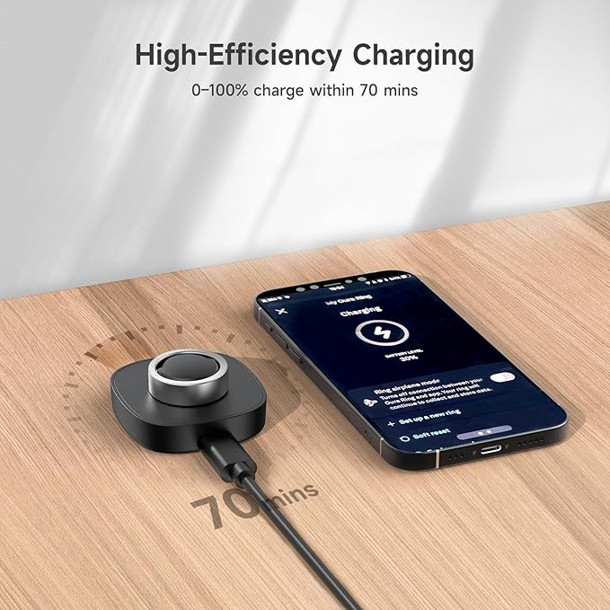 Compatible with Ou-ra Ring Gen3 Charger - Portable Charging Dock with USB-C Cable for Smart Ring Size 13