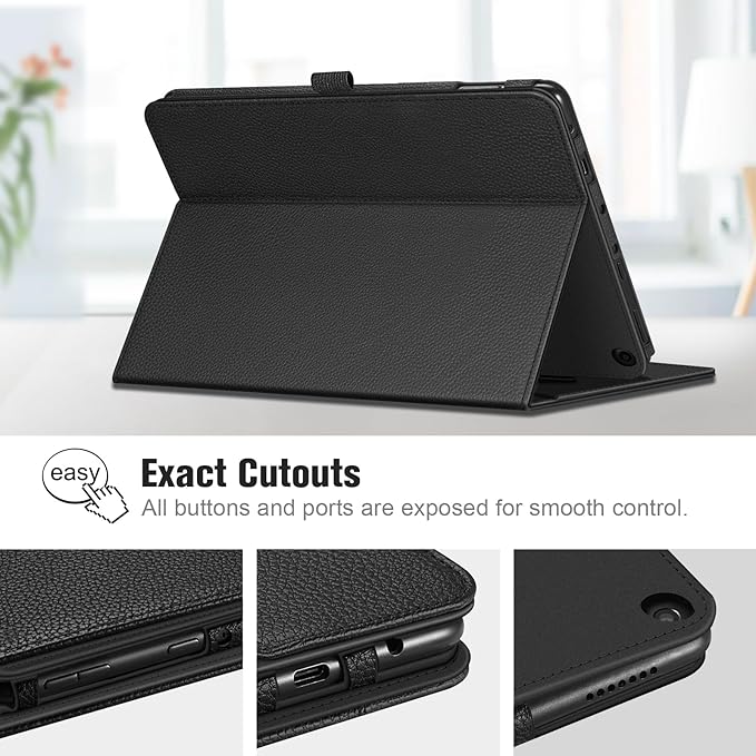 Fintie Case for All-New Amazon Fire HD 10 Tablet (13th/11th Generation 2023/2021 Release) - Multi-Angle Stand Cover with Pocket Auto Wake/Sleep Black