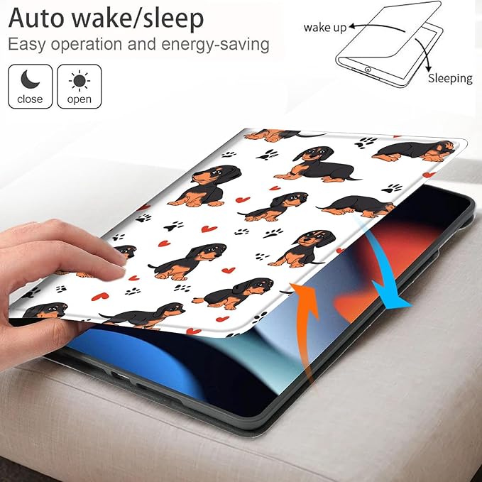 Bxgolkgd Tablet Case for 6.8 Kindle Paperwhite (11th Generation-2021) &amp Kindle Paperwhite Signature EditionAuto Wake/Sleep FunctionDachshund Cute Cartoon