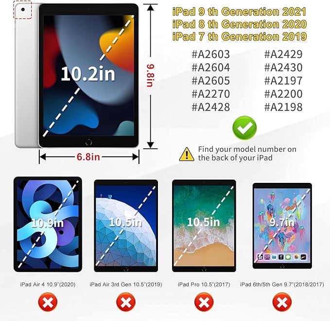 Kids Case for iPad 9th Gen 2021/ iPad 8th Gen 2020/ iPad 7th Gen 2019 Adjustable Portrait/Landscape Stand Drop Proof with HandleChild Friendly Cover for iPad 10.2 Inch (PinkYellow)