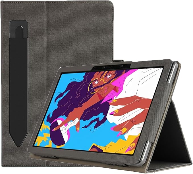 Tablet Case with XPPen Magic Drawing Pad 12.2 in Auto Sleep/Wake Protective Sleeve Tablet Cover with Pen Holder to Securely Store Stylus Stand Function Handheld Band Shock Resistant（Black B）